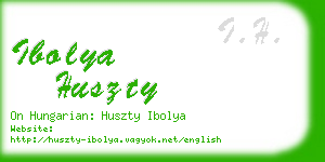 ibolya huszty business card